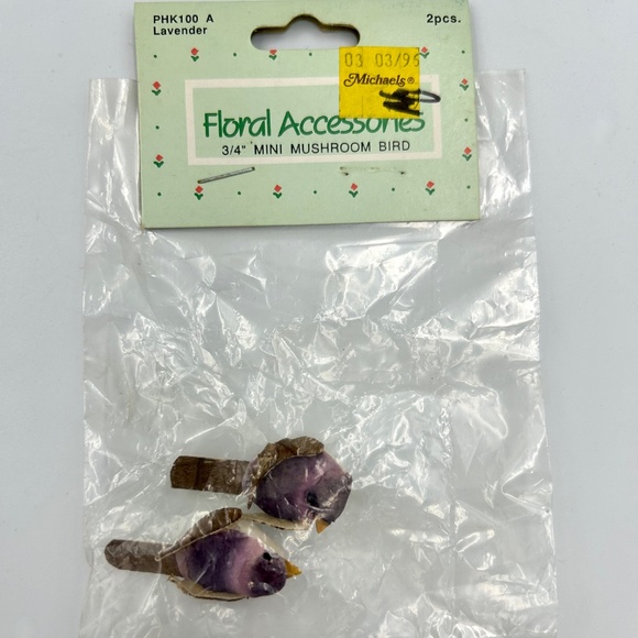 NOS 7 Pks Vintage Mushroom Birds Floral Craft Variety Species Sizes 10 birds - Picture 8 of 8